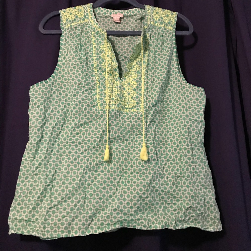 Fun summery JCrew sleeveless top
